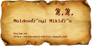 Moldoványi Miklós névjegykártya