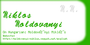 miklos moldovanyi business card